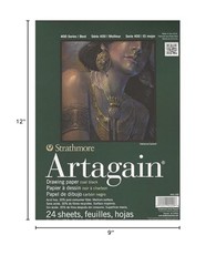 Strathmore 400 Series Artagain Pad, Coal Black Paper, Glue 9×12,