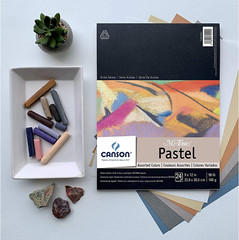 Mi-Teintes Pastels Paper Pad 9″X12″, Assorted Colors 24 Sheets