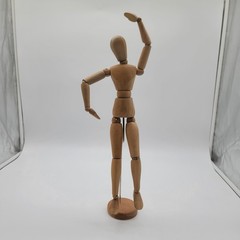 17.5″ Wooden Artist Mannequin Articulated Drawing Figure w Stand Large