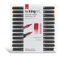 12-Piece PRO Acrylic Paint Marker Set – 1mm Precision Nibs – Smooth Fine Tip