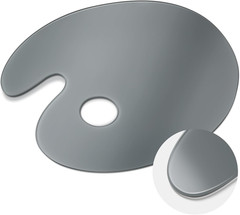 Grey Tempered Glass Palette Oval 10X14″ Oil Paint Artist Painters Acrylic Mixing