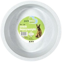 Van Ness Crock Heavyweight Dish Food Bowl for Dogs Large 52 ounces – 2 Pack