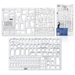 Mr. Pen Plumbing & Bathroom Design Tools – Drafting Ruler Shapes, Stencils &…