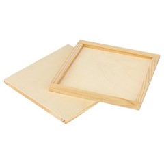 20 Pack 6 x 6 Inch Square Wooden Canvas Boards, Unfinished Wood Panels, Blank…