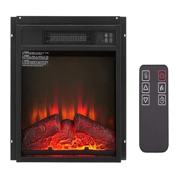 Electric Fireplace Insert 18″ 1400W 120V ,Equipped with remote control, ultra th