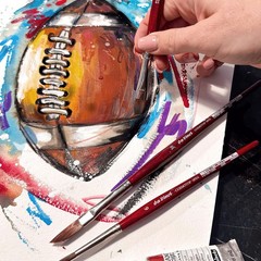 da Vinci Watercolor Series 5580 CosmoTop Spin Paint Brush, Round Synthetic wi…