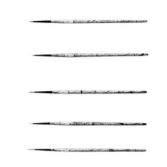 AS-250 Black Swirl Synthetic Mini Detail Artist Brush Set 5 pcs