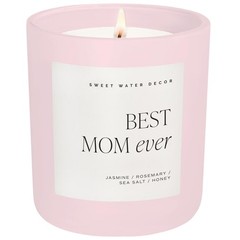 Sweet Water Decor Best Mom Ever Scented Candles – Soy Pink Jar,