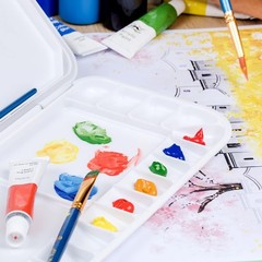 Airtight 18-Well Watercolor Palette – Perfect for Artists & Students