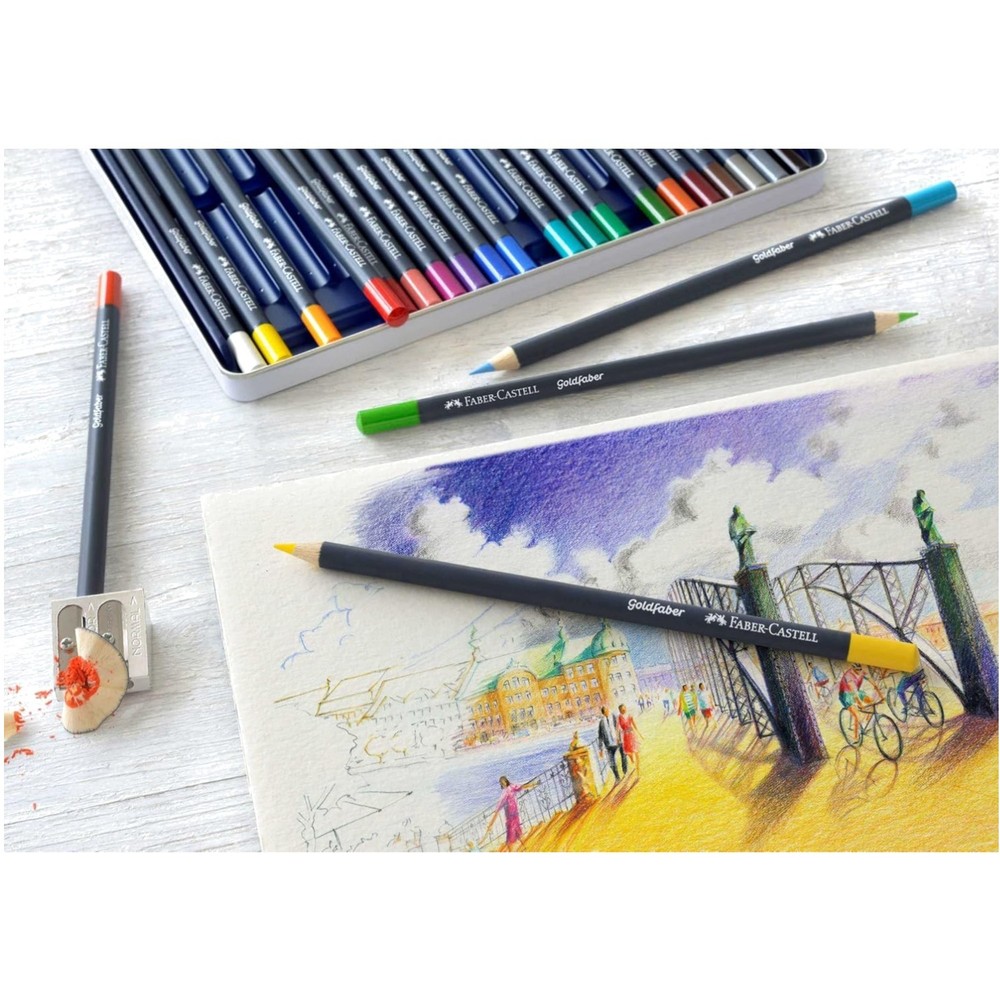 48 Color Pencils Set – Vibrant Colors in Metal Tin