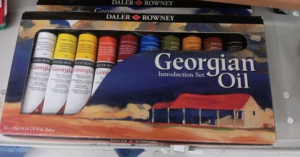Daler Rowney Georgian 10-Tube Selection Artist Oil Paint Set –