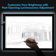 A4 Light Pad for Weeding Vinyl, LED Copy Board Light Tracing Box Ultra-Thin Adju