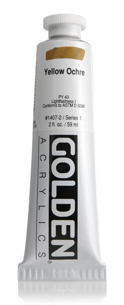 Golden Heavy Body Acrylic Paint, 2-Ounce, Yellow Ochre (GLDNHB- Kitchen