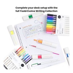 Yoobi Evolve 10pk Fineliner Pen Brights See-Through, Teacher Supplies