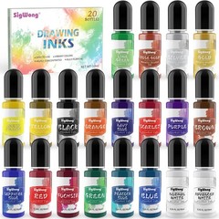Alcohol Ink Set – Vibrant Colors High Concentrated Alcohol-Based Ink, Concent…