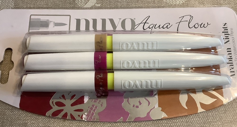 Tonic Studios – Nuvo Aqua Flow Pens – Arabian Nights – 3 Watercolour Brush Pens