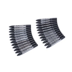 Winsor Newton Promarker Grey & Black Tones 24pc Marker Pen Wallet Set