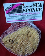 EZ ONE PAINT: GENUINE SEA SPONGE, PAINTING TEXTURED EFFECTS LARGE 5.6″ X 4″ NEW