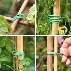 Plant Ties – 32.8ft Soft Twist Ties Green TPR Garden Ties Supply, for Support…