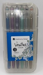 Creative By Design Veritas Color Non-toxic Metallic and Glitter Pens Set Of 12￼