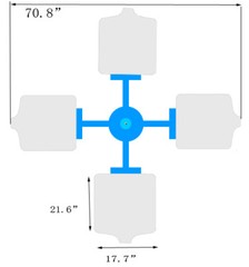 Double Rotary 3 Color Screen Printing Material & Equipment Kit Press Machine