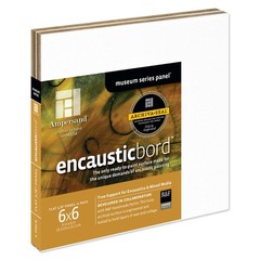 4 Pack Wood Painting Panel, Encausticbord, 6 x 6, 1/8 Inch Depth, Art Board
