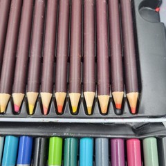 Art-n-Fly Premium Oil Based Colored Pencils 54 of 72 Partial Set With Case
