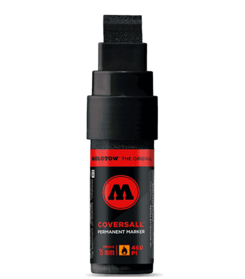 Molotow CoversAll 460PI – Permanent Black Marker Pen – Big 15mm Nib – Fade Proff