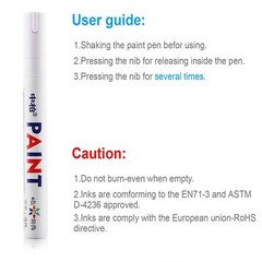6PC White Paint Pen Marker Waterproof Permanent Car Tire Lettering Rubber Letter