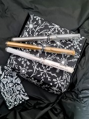 Uni-ball Signo Metallic Gel Pens Pack of 3, Gold, Silver & White