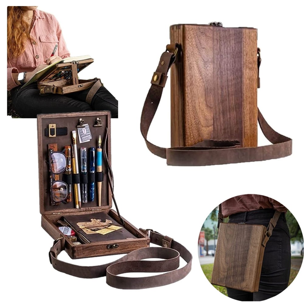 Writers Messenger Wood Box, Multifunctional Medium (15.51″L x 10.24″W x 5″H)