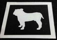 5 – 25 bulldog stencils etching glass Frenchie Staff Pit bull English French