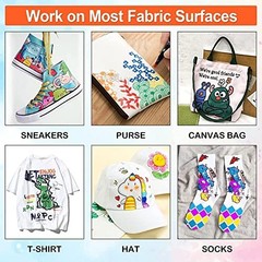 40 Colors Dual Tip Fabric Markers – Permanent No Bleed Pens for T-Shirts & Sneak