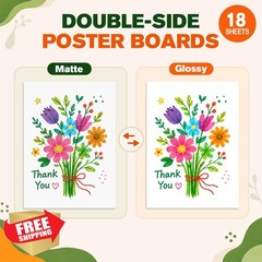 PAPVINE White Poster Board 11″x14″ 18 Sheets