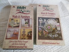 folk art painting one stroke technique Set of booklet and four (4) VHS teaching