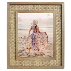 CVHOMEDECO. 8×10 Picture Frame Made of Natural Rattan, Solid Wood and High De…
