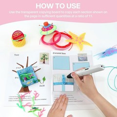 Reusable 3D Pen Art Templates – Thick Colorful Paper & Transparent Board