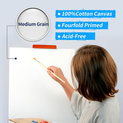 18×24 Stretched Canvas 2 Pack Primed Cotton Painting Canvas Boards Art Supplies