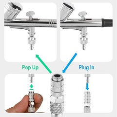 ABEST Airbrush Quick Release Disconnect Coupler Kit 1/8″ BSP Male & Female A…