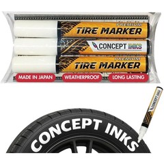 Long-Lasting White Tire Lettering Pens – Waterproof & Fade Resistant, 3 Pack