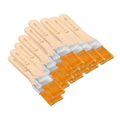 Hitefu 12 Pcs 1 Inch Width Flat Paint Brushes Nylon Bristle with Wood 6″ x 1″
