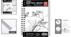 5.5×8.5″ Acid-Free Sketch Book | 100 Sheets – Perfect for Artists & Students