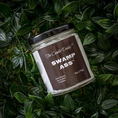 Swamp Ass- Gross Smelly Candle- Stinks Small, White
