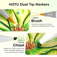 120 Colors Alcohol Markers, Artist Dual Tip (Brush & Chisel) Sketch Pens, Pro…