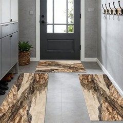 Three-piece kitchen rug set, non-slip and washable, abstract pattern
