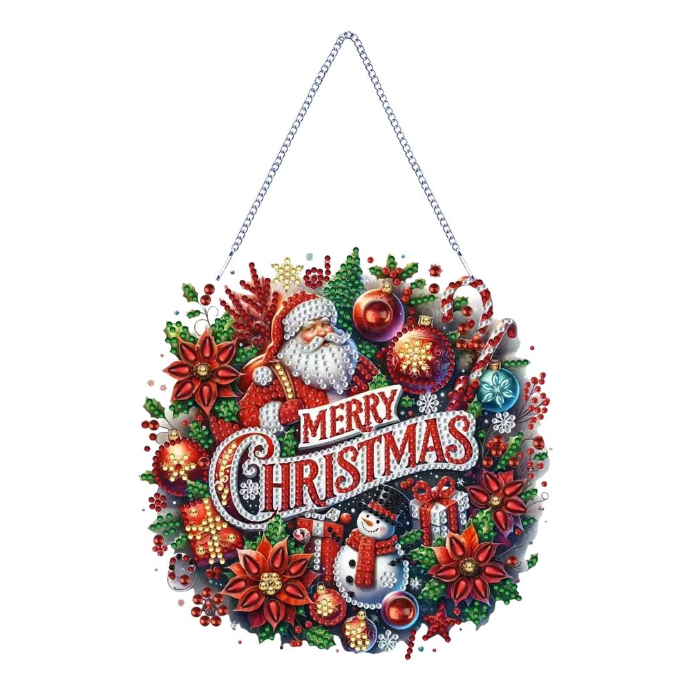 STGLCR DIY Christmas Santa Claus Diamond Art Painting Wreath Kits，Special