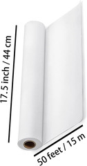 White Art Craft Paper Roll for Drawing Easel Doodles 17.5″×590″ White Wrapping P