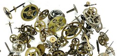 Lot of Steampunk Brass Clock Parts Original Vintage Assorted for Art Projects