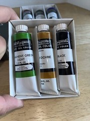2 NOS Vintage Permanent Pigments Assorted Oil Color Paint (6) 1.25 Oz.
