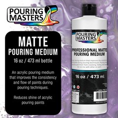 Pouring Masters Professional Matte Pouring Medium – 16 Ounce